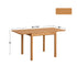 Monti Natural Solid Rubber Wood Foldable Dining Table