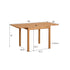 Monti Natural Solid Rubber Wood Foldable Dining Table