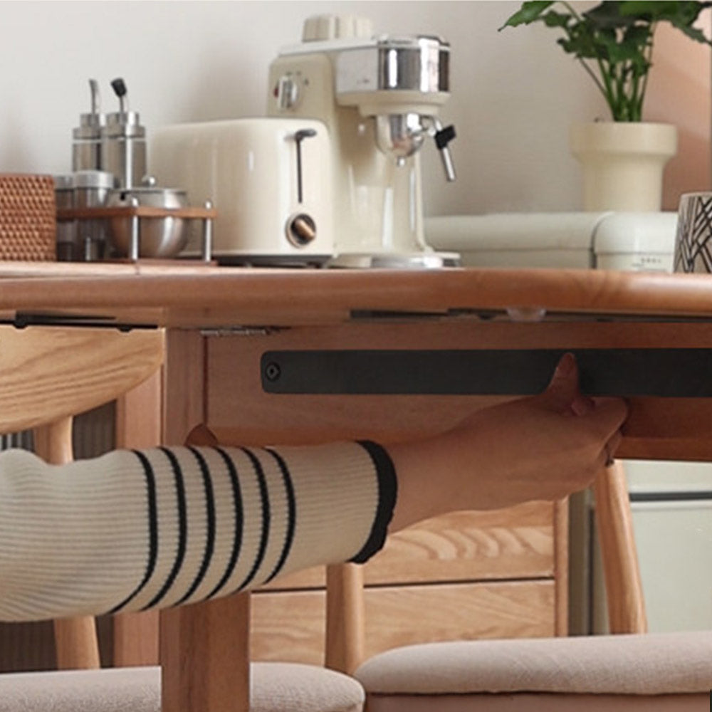Monti Natural Solid Rubber Wood Foldable Dining Table