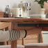 Monti Natural Solid Rubber Wood Foldable Dining Table