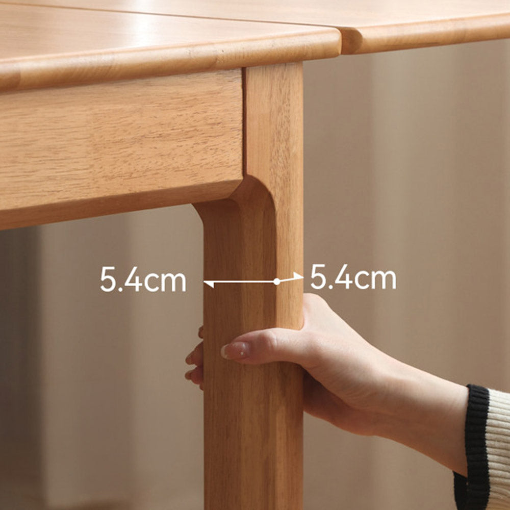 Monti Natural Solid Rubber Wood Foldable Dining Table