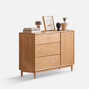 Ruka Natural Solid Oak Drawer Cabinet - Oak Furniture Store