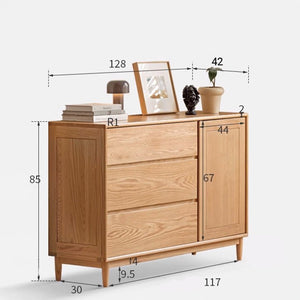 Ruka Natural Solid Oak Drawer Cabinet - Oak Furniture Store