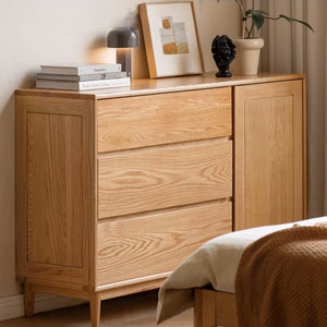 Ruka Natural Solid Oak Drawer Cabinet - Oak Furniture Store