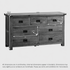 Rustic Country Solid Oak 3+4 Chest of Drawers