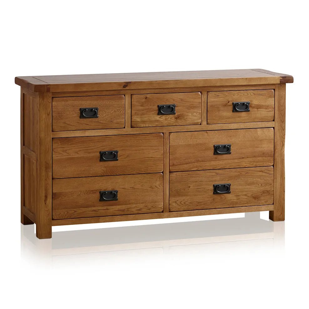 Rustic Country Solid Oak 3+4 Chest of Drawers | Oak Furniture Store