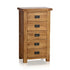 Rustic Country Solid Oak 5 Drawers Tallboy
