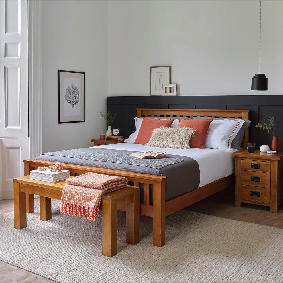 Rustic Country Solid Oak Bed Frame | Oak Furniture Store