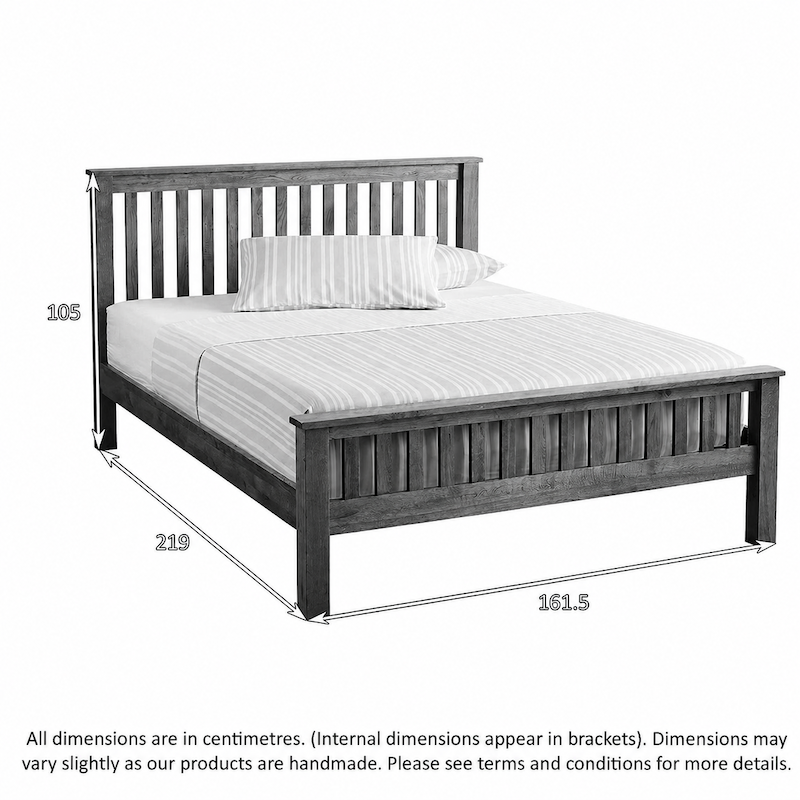 Rustic Country Solid Oak Bed Frame
