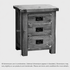 Rustic Country Solid Oak Bedside Table