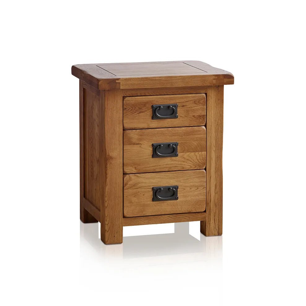 Rustic Country Solid Oak Bedside Table | Oak Furniture Store