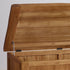 Rustic solid oak blanket box with soft-close lid and classic wax finish for bedroom storage