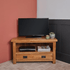 Rustic Country Solid Oak Corner TV Cabinet | Oak Furniture Store