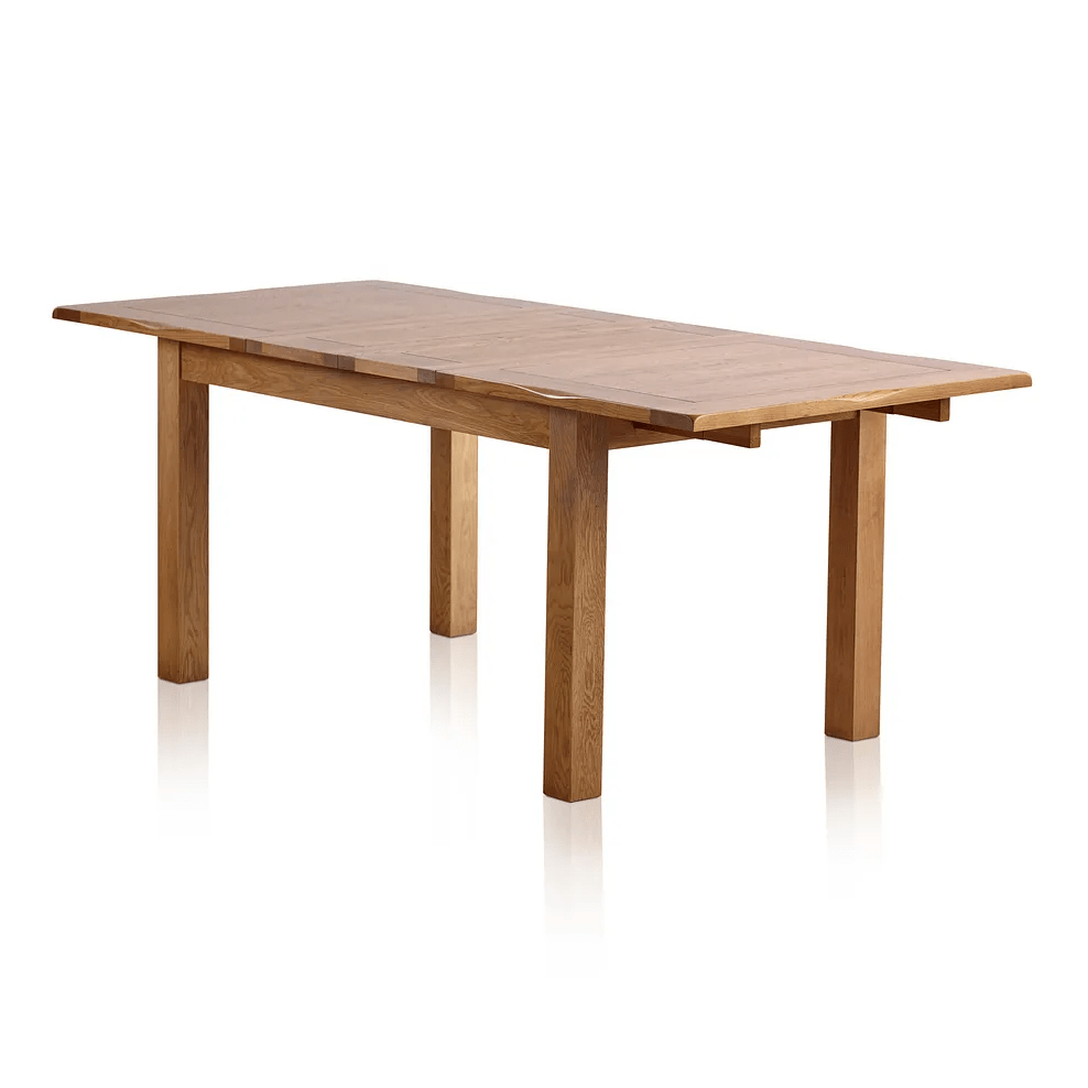 Rustic Country Solid Oak Extending Dining Table | Oak Furniture Store