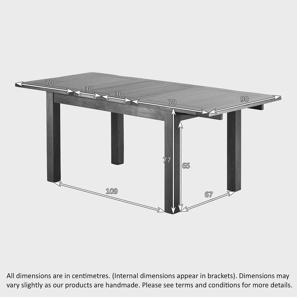 Rustic Country Solid Oak Extending Dining Table | Oak Furniture Store