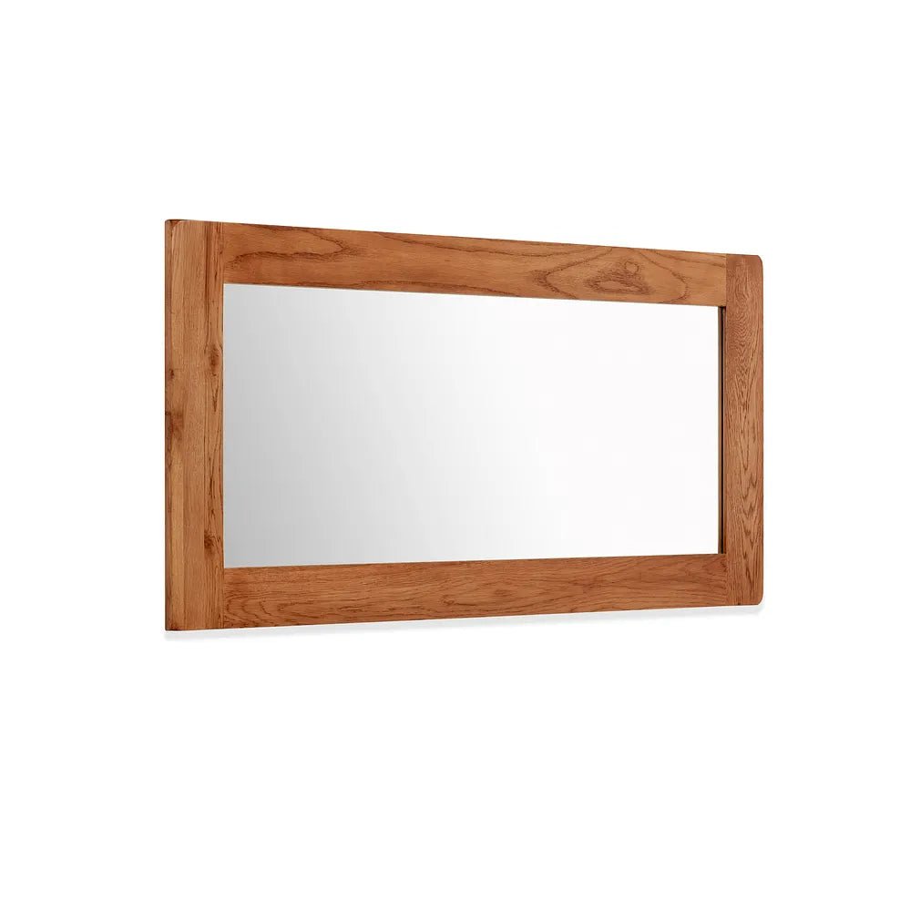 Rustic Country Solid Oak Large Mirror | Oak Furniture Store