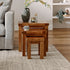 Rustic Country Solid Oak Nest of Tables | Oak Furniture Store