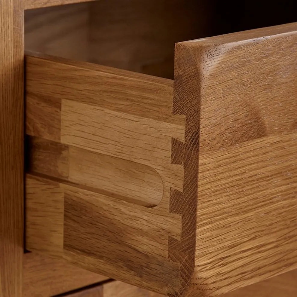 Rustic Country Solid Oak Side Table