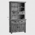 Rustic Country Solid Oak Small Sideboard with Hutch Dresser