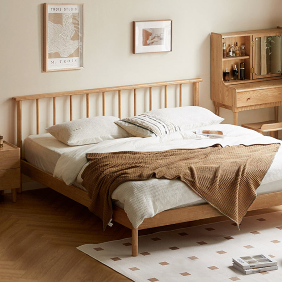 Salos Natural Solid Oak Bed Frame