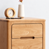 Seattle Natural Solid Oak Bedside Table Detail - Oak Furniture Store