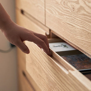 Seattle Natural Solid Oak Chest of 8 Drawers - Oak Furniture Store