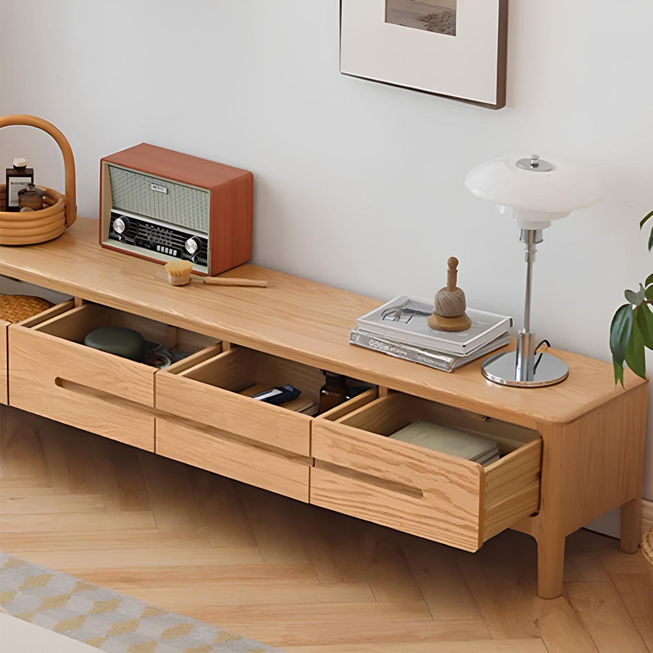 Seattle Oak TV Unit Design Two – Oak Furniture Store New Zealand