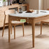 Seattle Natural Solid Oak Extendable Dining Table with Ceramic Marble Top