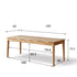 Seattle Natural Solid Ash Large Dining Table Office Desk