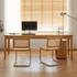 Seattle Natural Solid Oak Large Dining Table styled as a spacious home office desk with cane chairs and natural oak finish