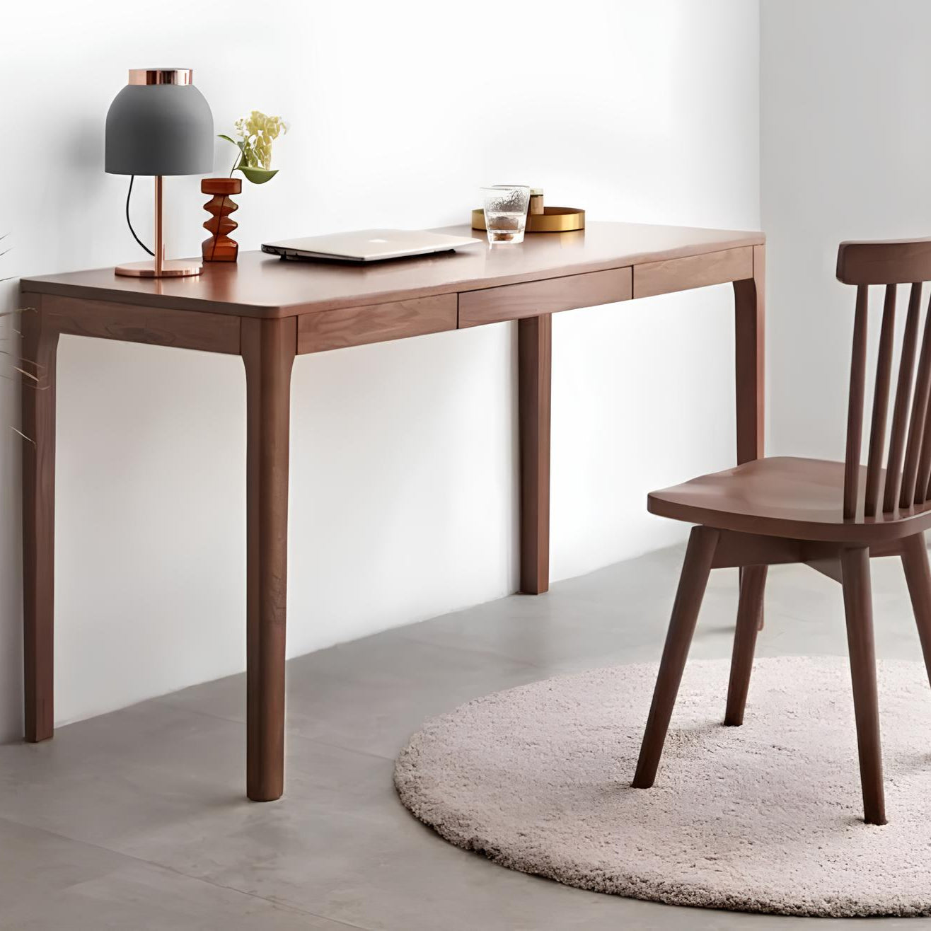 Seattle Natural Solid Oak Writing Desk