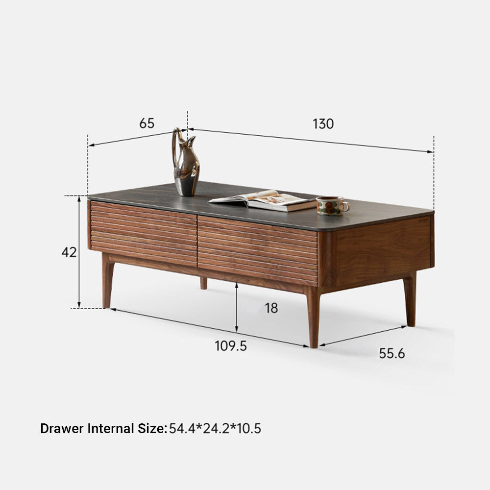 Seattle Natural Solid Walnut Coffee Table