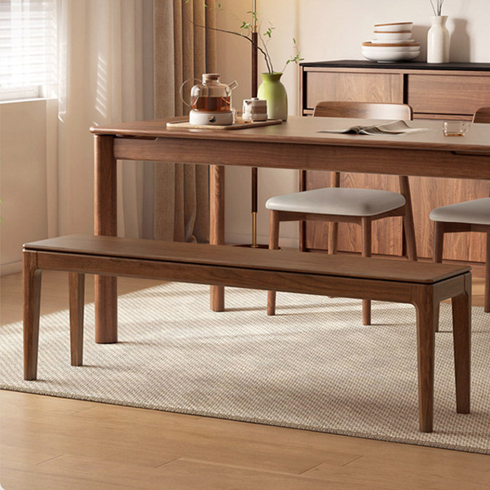Seattle Natural Solid Walnut Dining Bench
