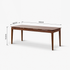 Seatle natural solid walnut large dining table with 180 cm width suitable for large family