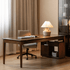 Seattle Natural Solid Walnut Large Dining Table Office Desk