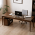 Seattle Natural Solid Walnut Large Dining Table Office Desk