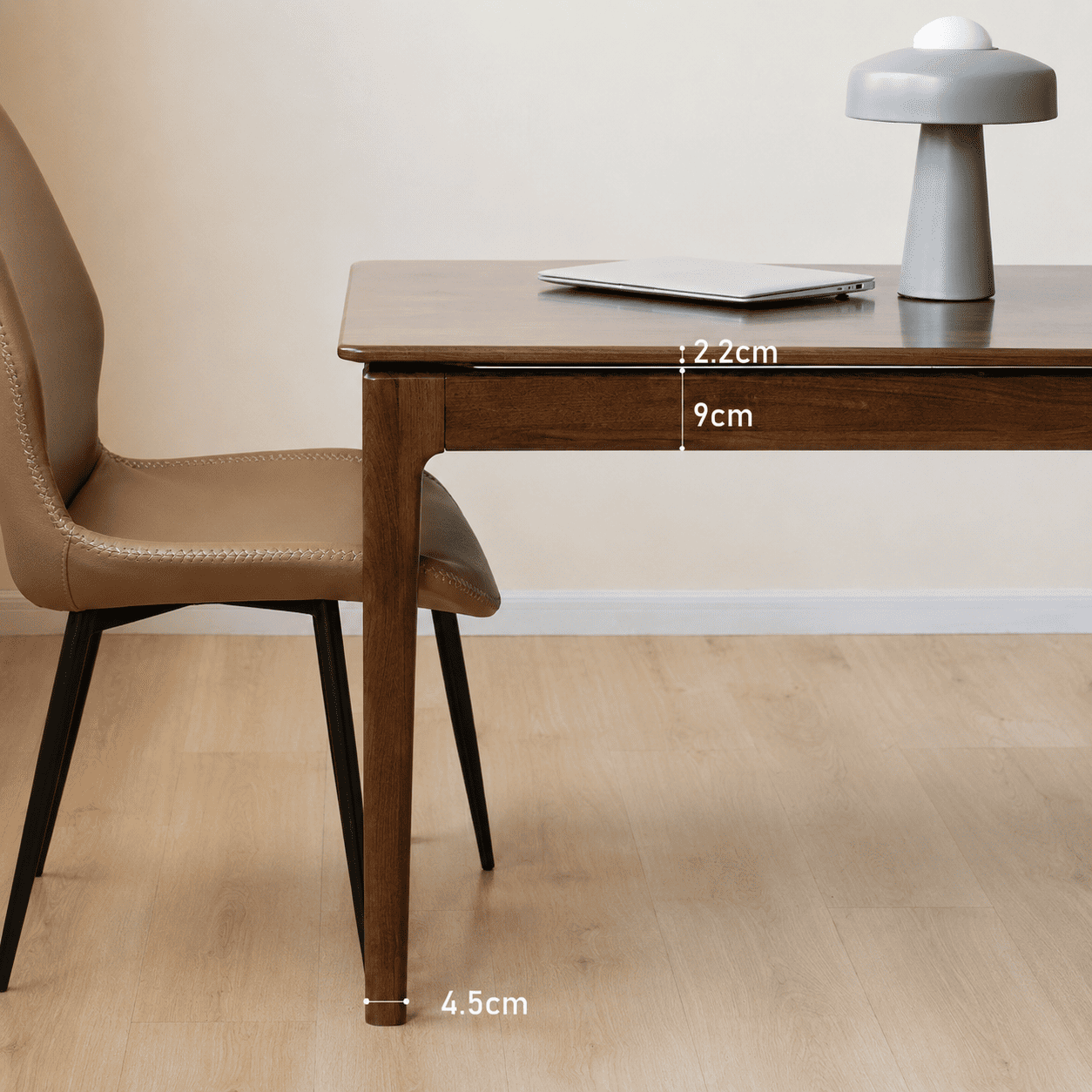 Seattle Natural Solid Walnut Large Dining Table Office Desk