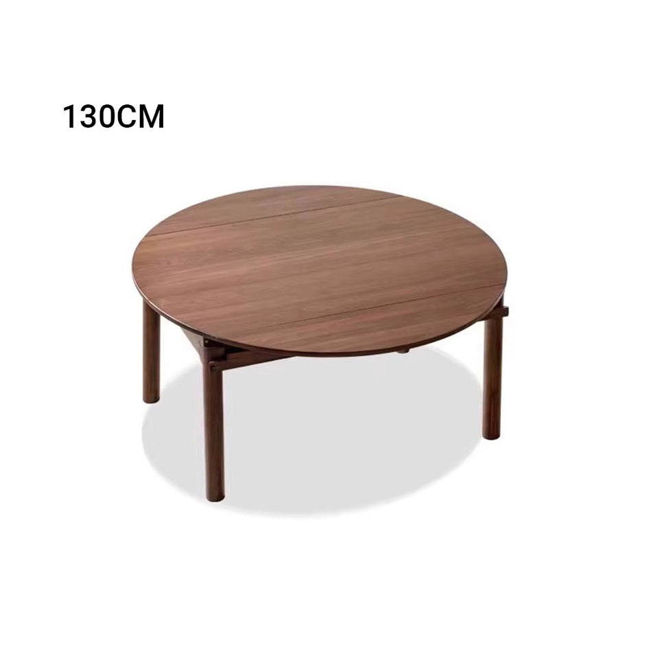 Seattle Natural Solid Walnut Round Extendable Dining Table – Oak ...