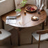 Seattle Natural Solid Walnut Round Extendable Dining Table