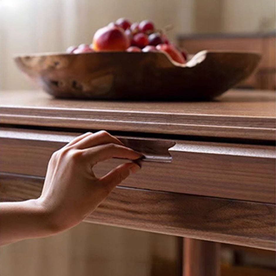Seattle Natural Solid Walnut Round Extendable Dining Table – Oak ...