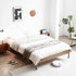 Minimalist wooden bed base in walnut finish, Seattle platform bed frame for Kiwi home