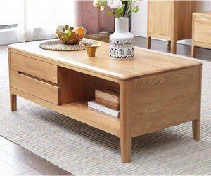 Seattle Solid Oak TV Unit and Coffee Table Package - Oak Furniture Store