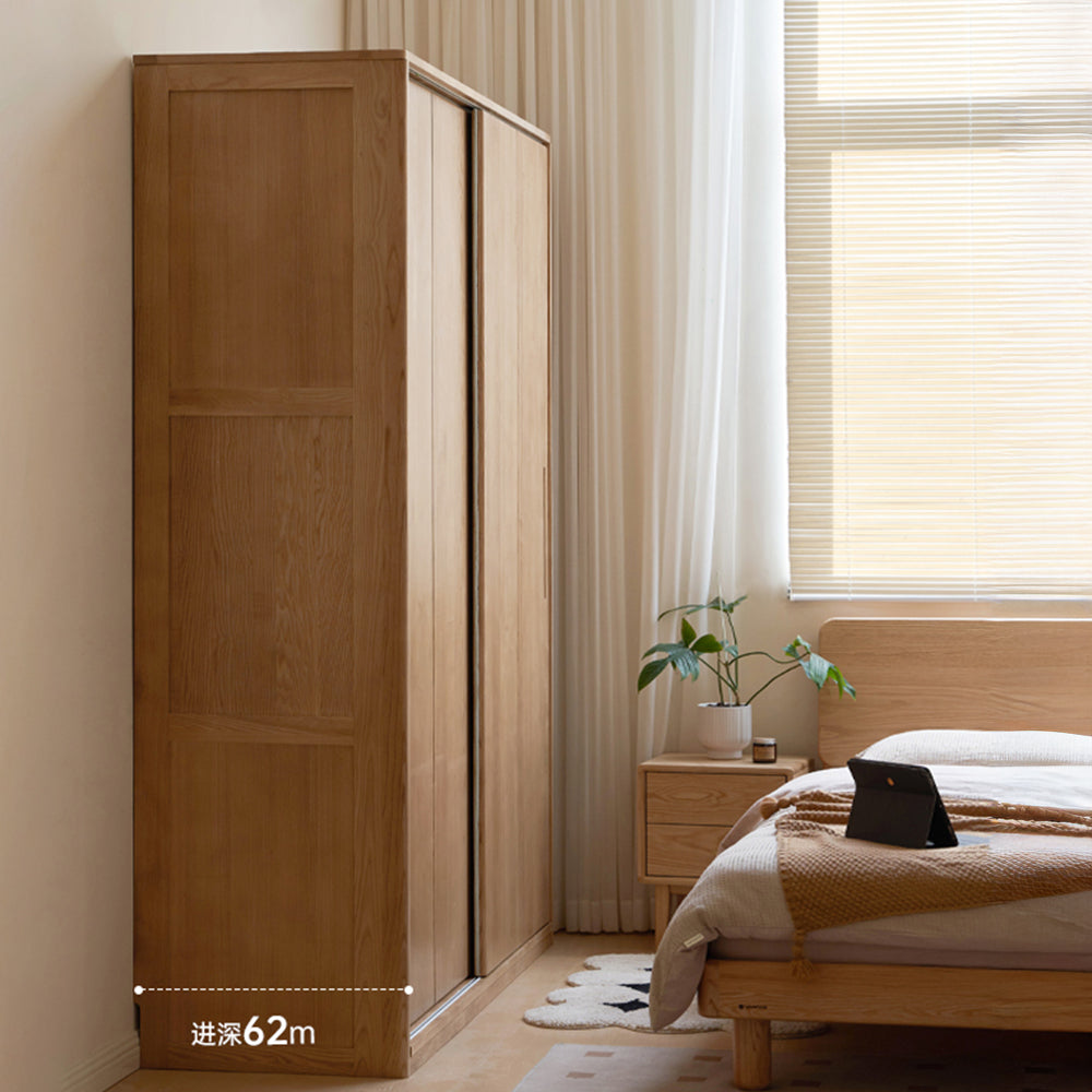 Siena Solid Ash Sliding Door Large Wardrobe