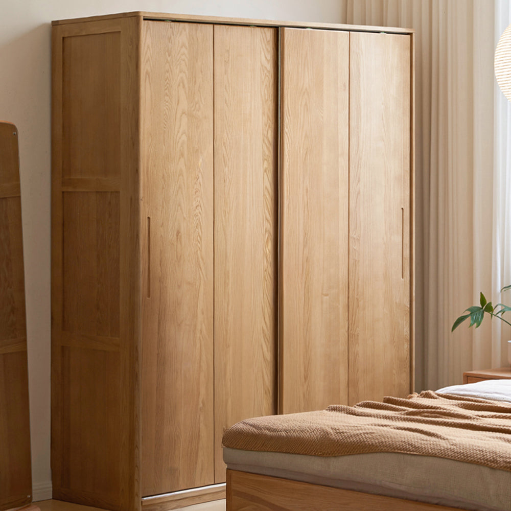 Siena Solid Ash Sliding Door Large Wardrobe