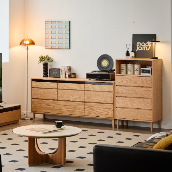 Siliqua Natural Solid Oak Chest of 8 Drawers