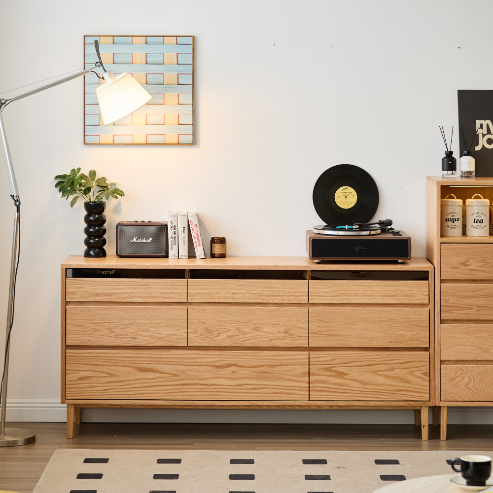 Siliqua Natural Solid Oak Chest of 8 Drawers