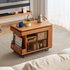 Siliqua Solid Cherry Height Adjustable Side Table
