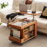 Siliqua Solid Cherry Height Adjustable Side Table