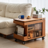 Siliqua Solid Cherry Height Adjustable Side Table