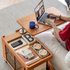 Siliqua Solid Cherry Height Adjustable Side Table